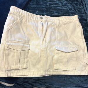 Women's Cream Demin Skirt